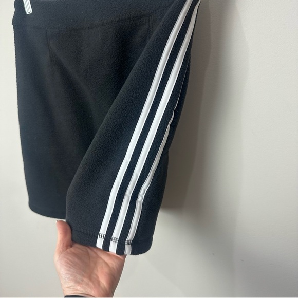 Adidas Polar Fleece Skirt Black White Stripe - Picture 4 of 7